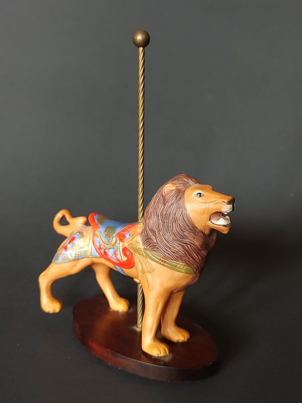 Franklin Mint Treasury Of Carousel Art Porcelain Lion 1988 by William Manns